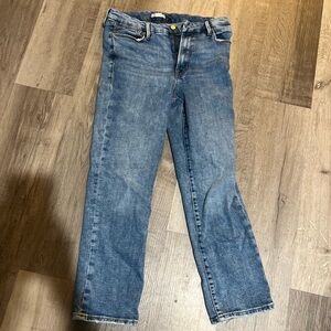 Good American Blue Straight Leg Jeans